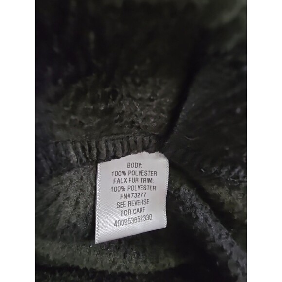 Green Black Plaid Full Zip Chore Barn Fleece Jacket Coat Mens XL Sherpa Collar - Picture 6 of 8